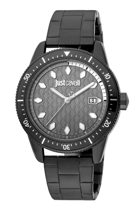JUST CAVALLI, Ceas din otel inoxidabil, Gri hematit