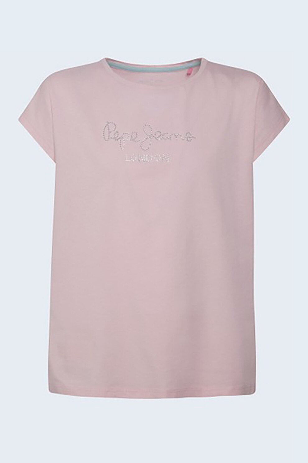 Pepe Jeans London, Nuria pamutpóló strasszköves logóval, Púder