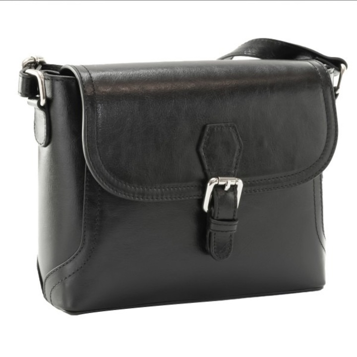 Női valódi bőr táska, 219-es modell, fekete