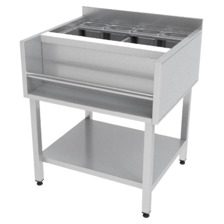Masa inox Moratti pregatire cocktail, 800x700x900 mm