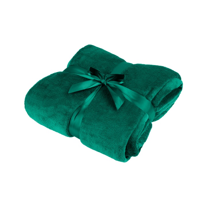 Поларено одеяло Teesa 200x220 см, Зелено