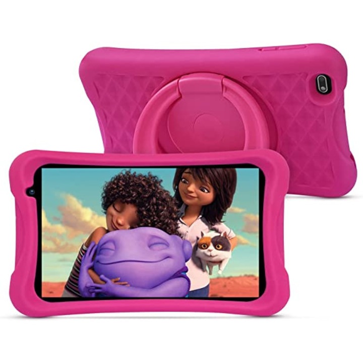 Pritom K7 Tablet, Gyermek, 7 hüvelykes, 1 GB RAM, 16 GB ROM, Wifi, Bluetooth, Szemvédelem, Szülői felügyelet, Rózsaszín