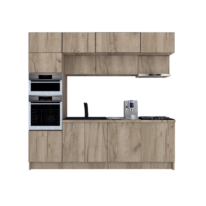 Set Bucatarie Genarom Zone PAL 260, 260 x 243 x 60 cm, K002 / Decor K002