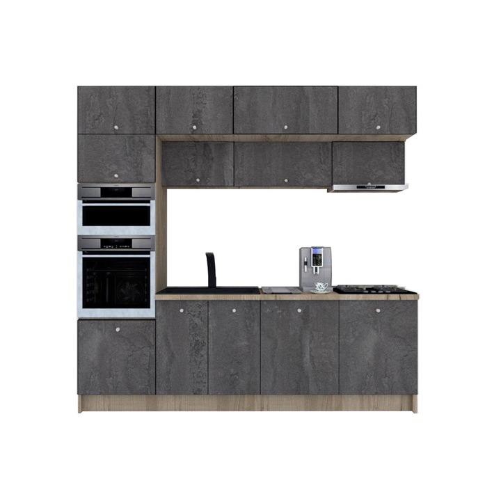 Set Bucatarie Genarom Zone PAL 260, 260 x 243 x 60 cm, K002 / Decor K352