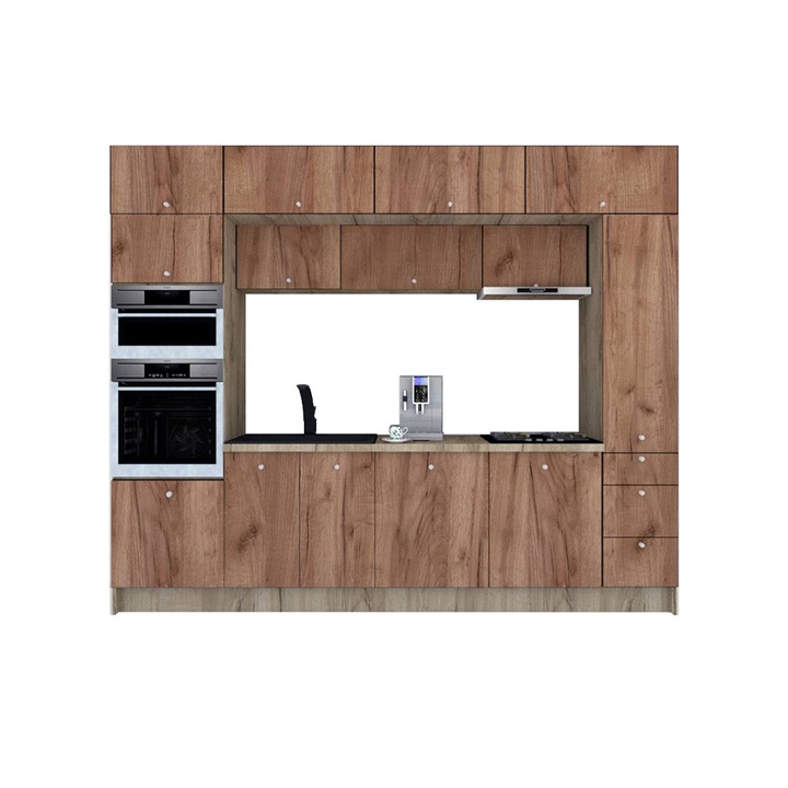 Set Bucatarie Genarom Zone PAL 300, 300 x 243 x 60 cm, K002 / Decor K004