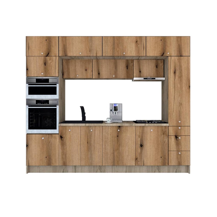 Set Bucatarie Genarom Zone PAL 300, 300 x 243 x 60 cm, K002 / Decor K365