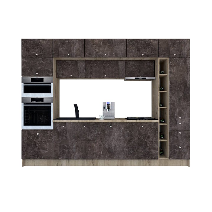Set Bucatarie Genarom Zone PAL 320, 320 x 243 x 60 cm, K002 / Decor 4299