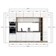 Set Bucatarie Genarom Zone PAL 320, 320 x 243 x 60 cm, K002 / Decor 8508