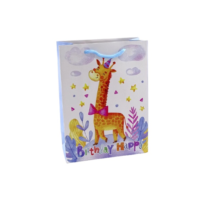 Papírtasak szülinapos 18x24x8, 5cm