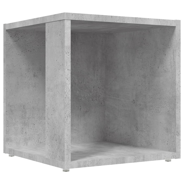 Странична маса vidaXL, Бетонно сива, 33x33x34,5 см, Инженерно дърво, 5.27 Kg