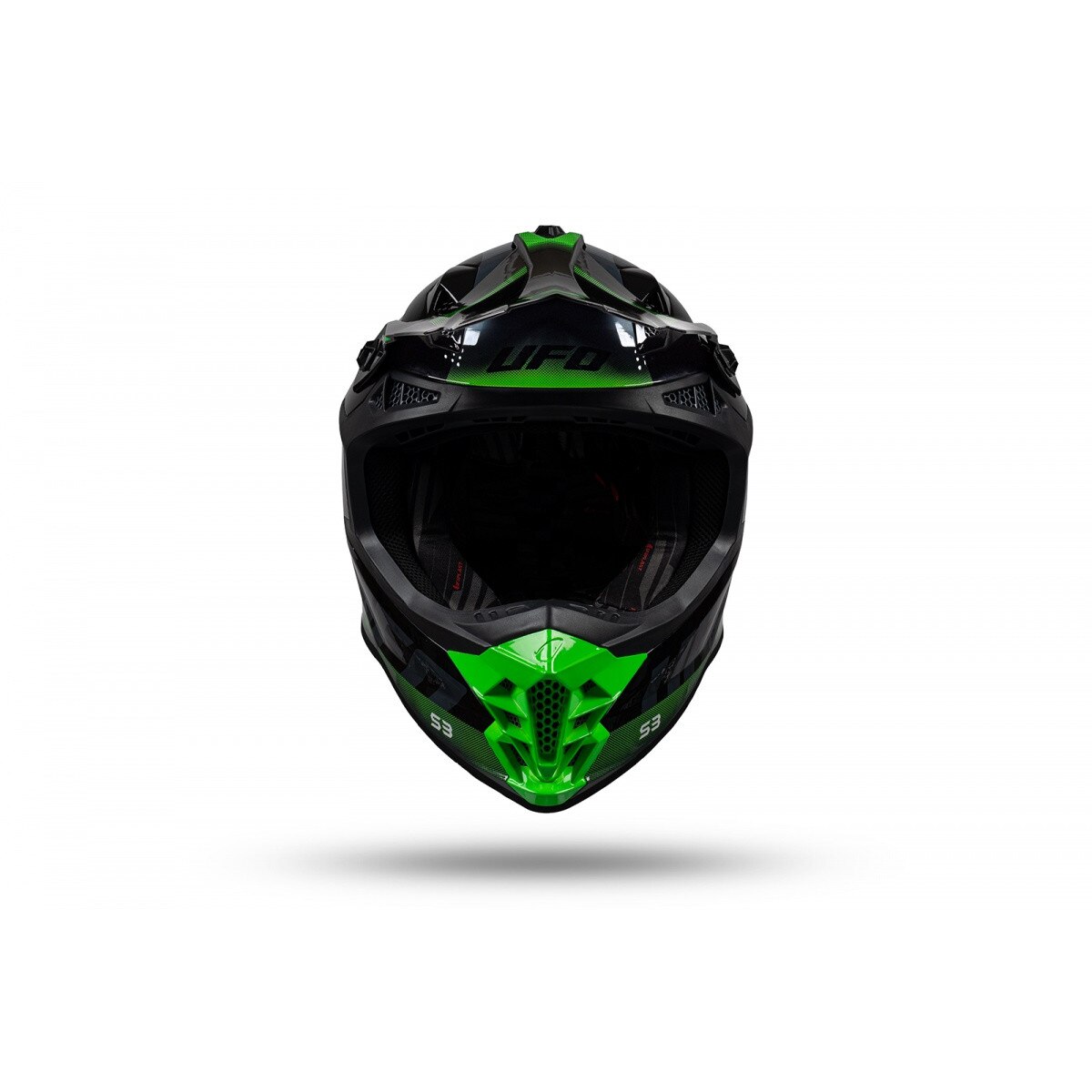 Casca cross/atv, Ufo Intrepid, culoare negru/verde neon, marimea