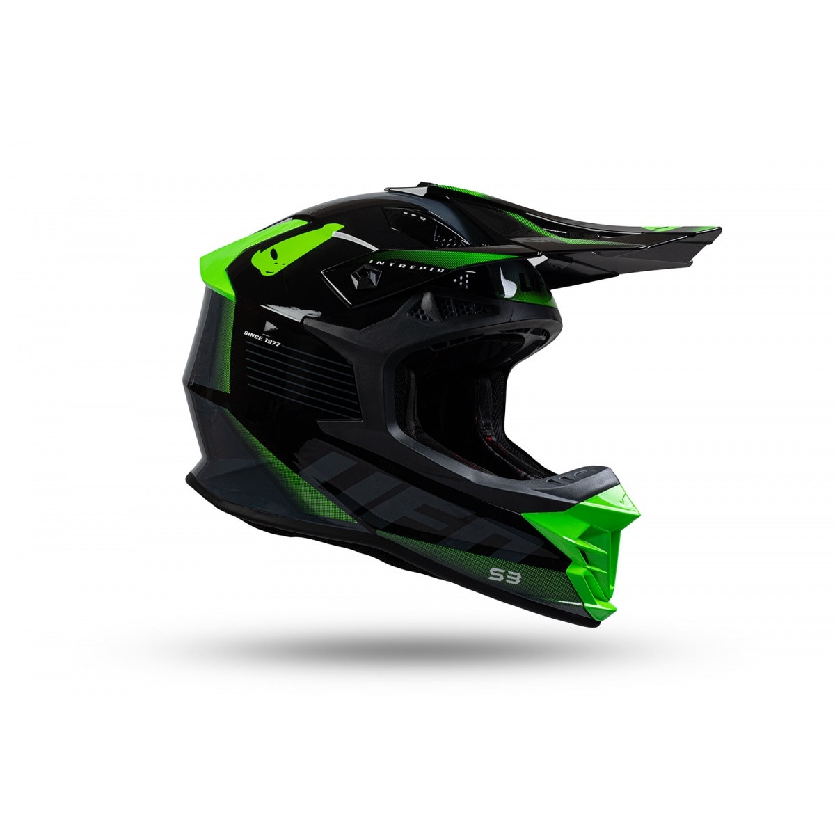 Casca cross/atv, Ufo Intrepid, culoare negru/verde neon, marimea