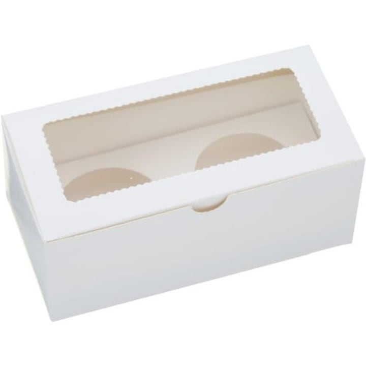 Dobozos készlet 2 db fehér betétes muffinból, 100 db, 9,5X18X9 cm