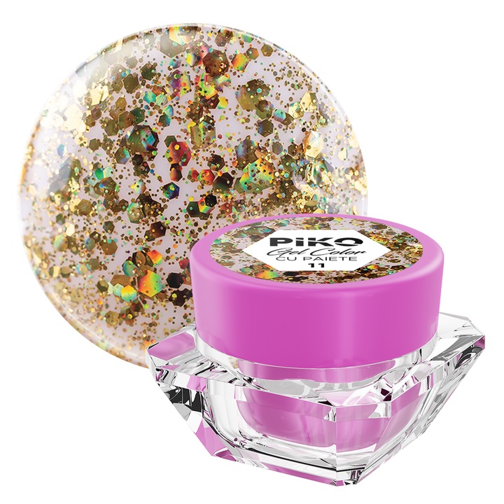 Gel color UV cu paiete Piko, 5g, 11