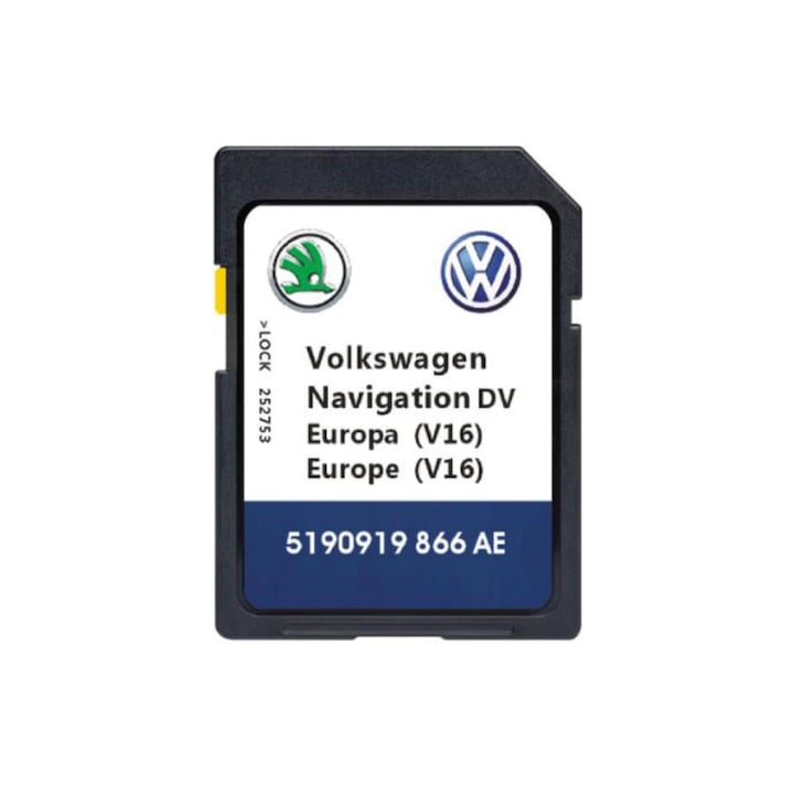 Card SD navigatie Volkswagen / Skoda 32GB, Harta 2025/2026 Discover Pro Media MIB2 Europa Romania T-ROC T-Cross Passat B8 Golf 7 Tiguan Touran Fabia Octavia Rapid Superb Karoq Kodiaq orice model