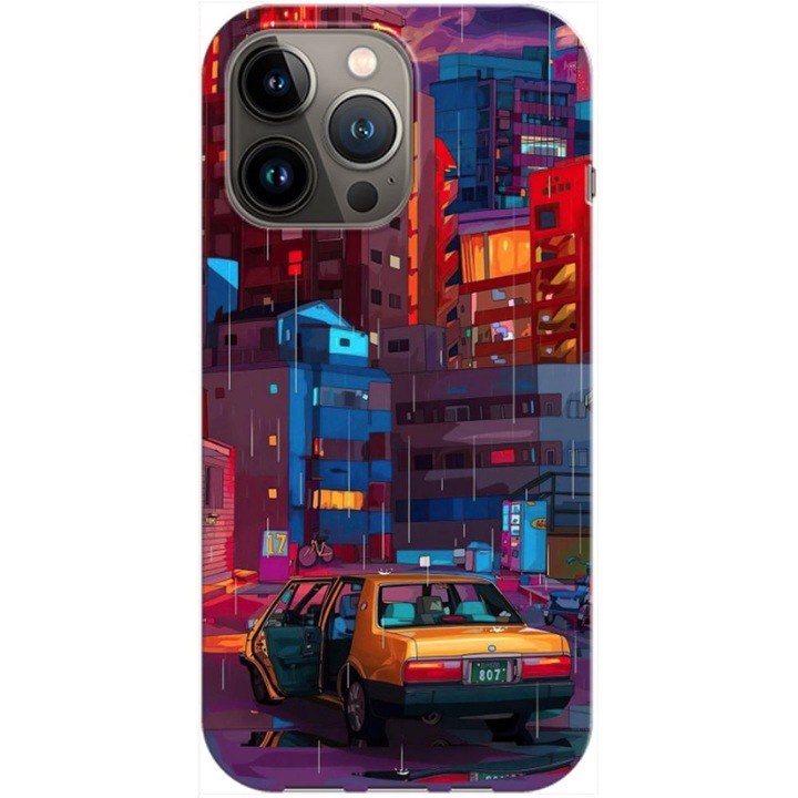 Husa compatibila cu Apple iPhone 12, iPhone 12 Pro model City Blocks, Silicon, TPU, Viceversa