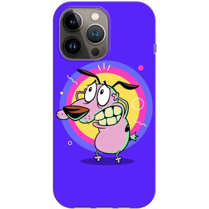 Husa compatibila cu Apple iPhone 12, iPhone 12 Pro model Courage the Cowardly Dog, Silicon, TPU, Viceversa