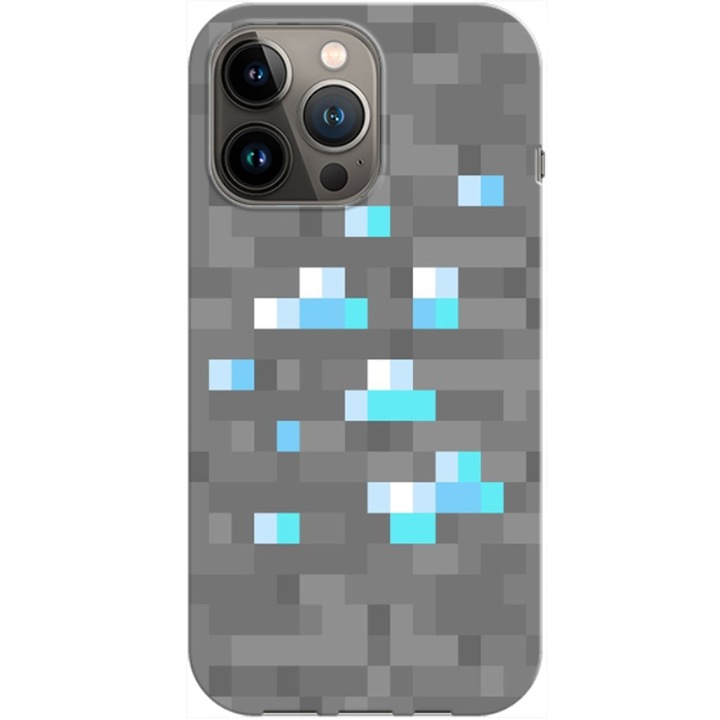 Husa compatibila cu Apple iPhone 12, iPhone 12 Pro model Diamond Block , Silicon, TPU, Viceversa