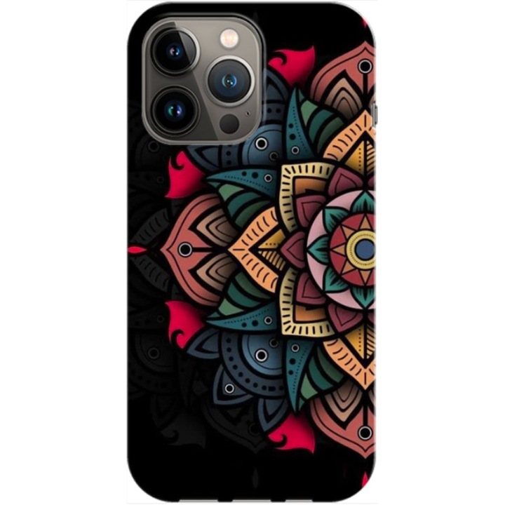 Husa compatibila cu Apple iPhone 12, iPhone 12 Pro model Mandala Art, Silicon, TPU, Viceversa