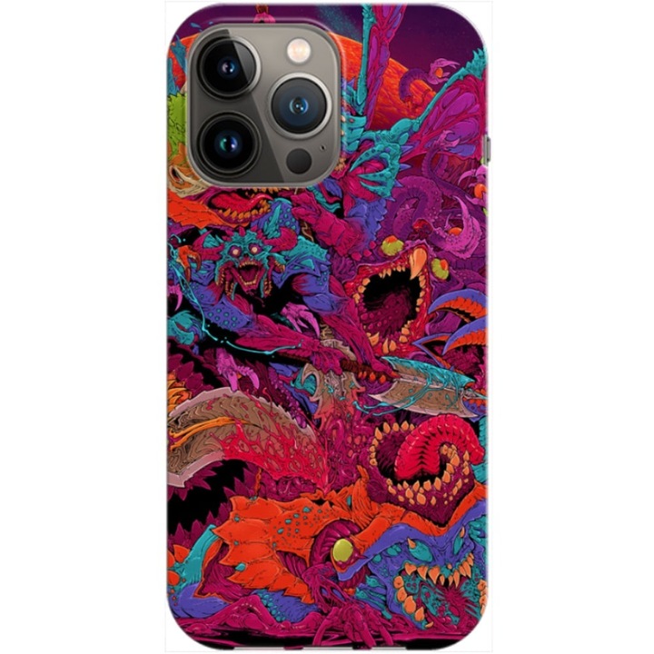 Husa compatibila cu Apple iPhone 12, iPhone 12 Pro model Neon Monster, Silicon, TPU, Viceversa