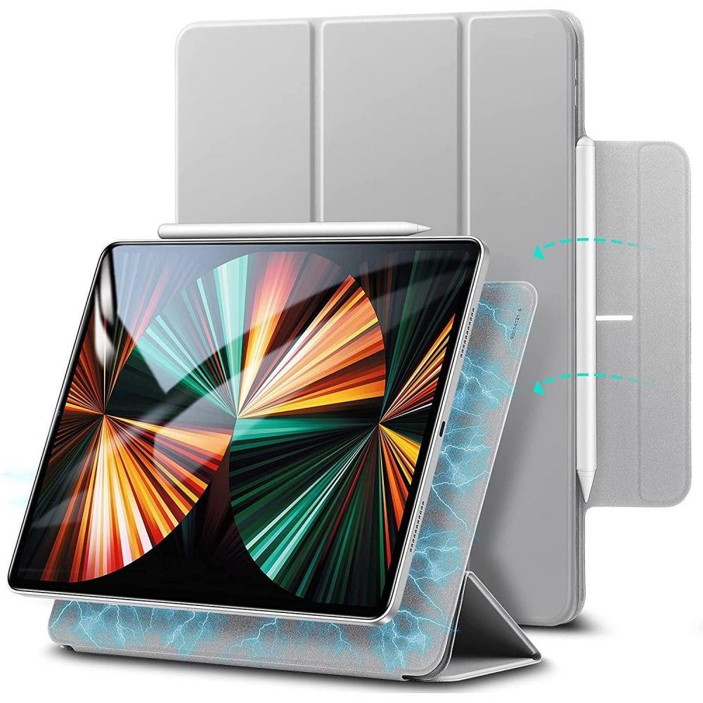 Husa pentru iPad Pro 12.9 2021 / 2020 smart case ESR Rebound magnetic silver
