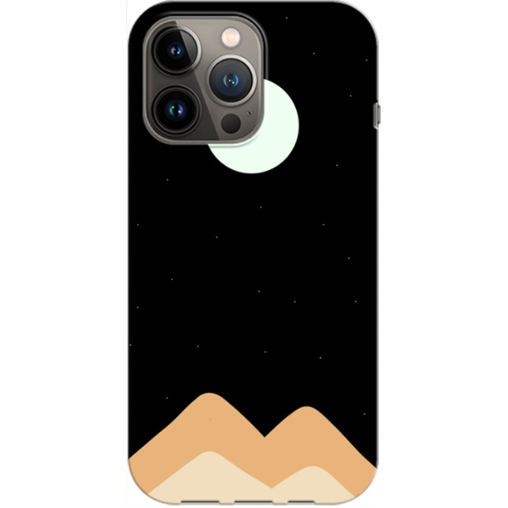 Husa compatibila cu Apple iPhone 12, iPhone 12 Pro model Night dunes, Silicon, TPU, Viceversa