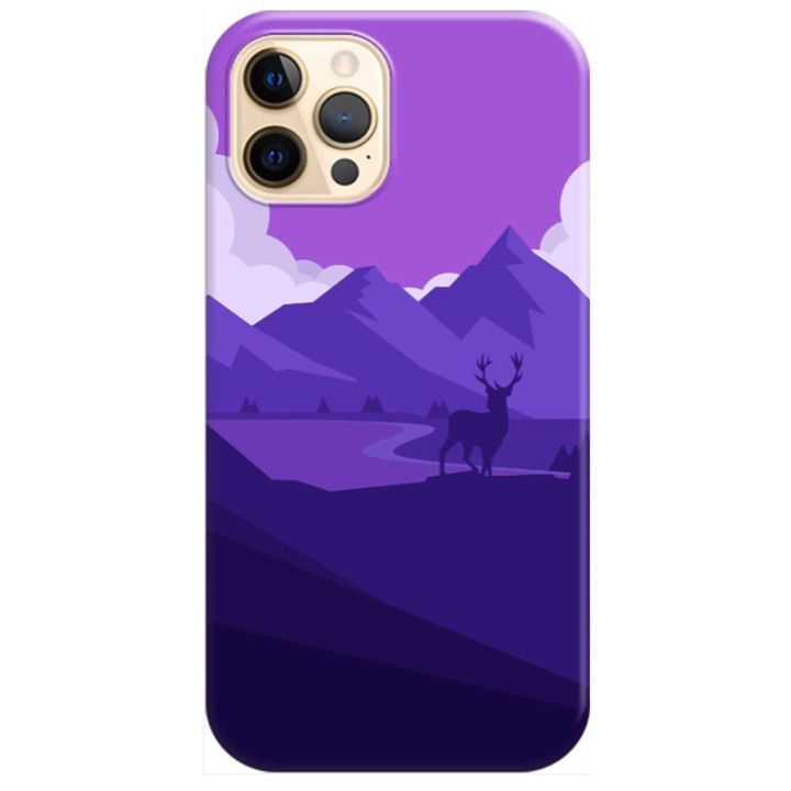 Husa compatibila cu Apple iPhone 12, iPhone 12 Pro model Purple Nature, Silicon, TPU, Viceversa