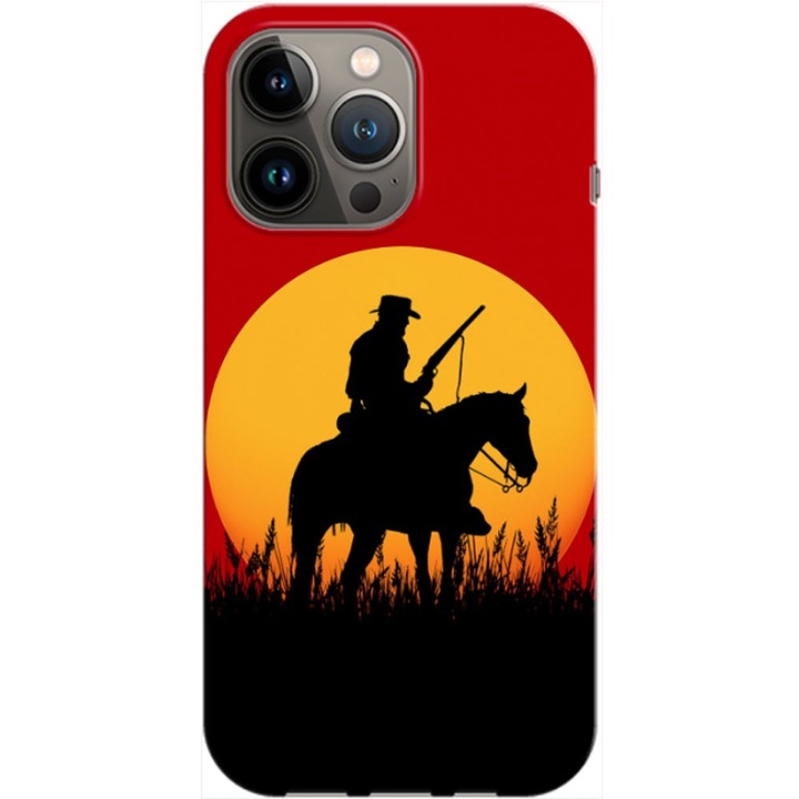 Калъф, съвместим с Apple iPhone 11 Pro Max Red Dead Redemption, силикон, TPU, обратното