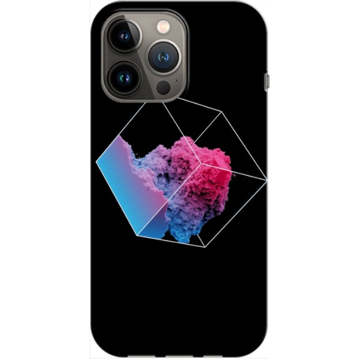 Husa compatibila cu Apple iPhone 12, iPhone 12 Pro model Smoke Cube, Silicon, TPU, Viceversa