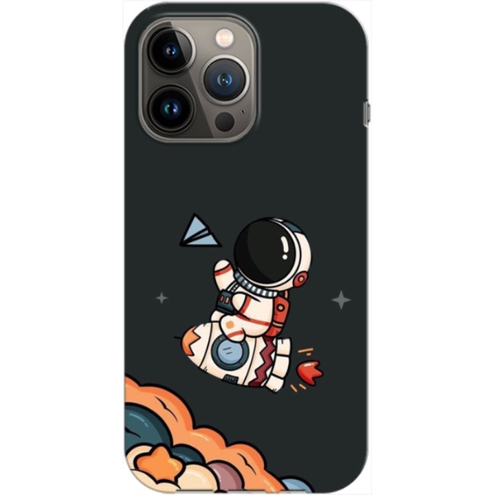 Husa compatibila cu Apple iPhone 12, iPhone 12 Pro model Space travel, Silicon, TPU, Viceversa