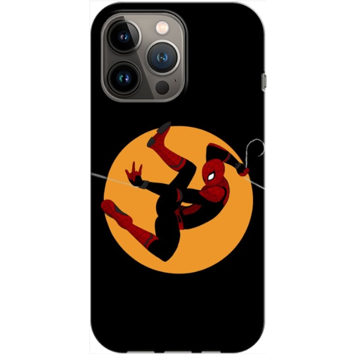 Husa compatibila cu Apple iPhone 12, iPhone 12 Pro model Spiderman Swing, Silicon, TPU, Viceversa