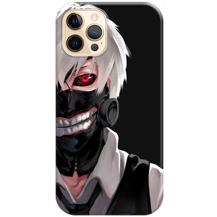 Tok kompatibilis az Apple iPhone 11 telefonnal, Tokyo Ghoul Ken Kaneki , szilikon, TPU, Viceversa