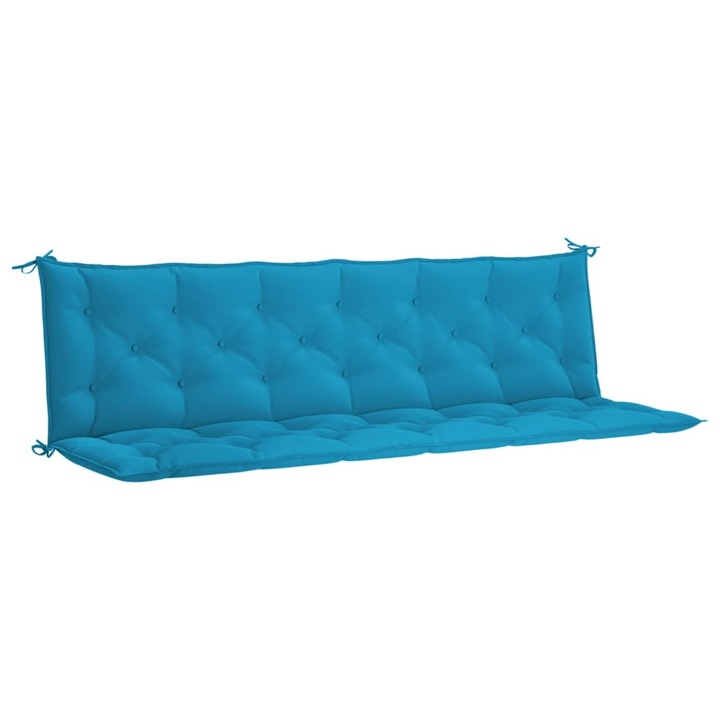 Възглавница за пейка vidaXL, светлосиня, 200x(50+50)x7 см, оксфорд плат, 3.8 Kg