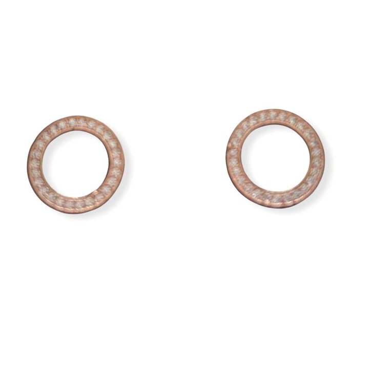 Ünnepi fülbevaló rózsa aranyozott ezüstből