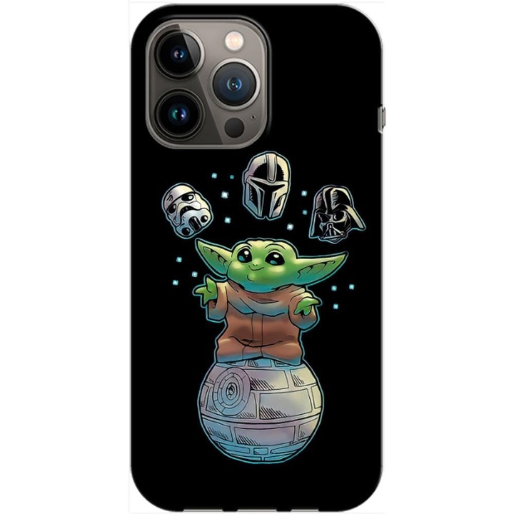 Капак, съвместим с Apple iPhone 13 Pro Max модел Baby Yoda, силикон, TPU, обратно