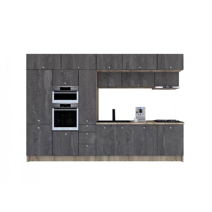 Set Bucatarie Genarom Zone PAL 360, 360 x 243 x 60 cm, K002 / Decor K352