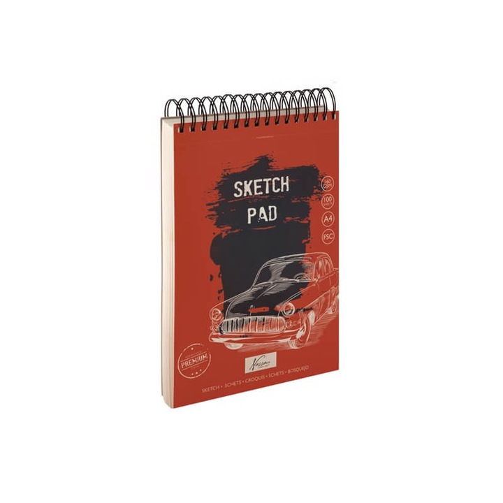 Bloc de schite si desen Nassau Fine Art sketch pad A4, 100 file, 160 g/m2