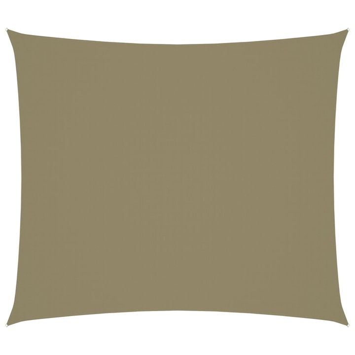 Panza parasolar dreptunghiular, vidaXL, Tesatura oxford, 2,5 x 3 m, 90% protectie UV, 160 g/m², Bej