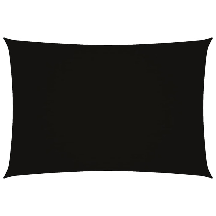 Платно-сенник vidaXL, Оксфорд текстил, правоъгълно, 3x5 м, черно, 2.46 kg