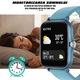 Ceas smartwatch Euotboup Y20, IP67, Bluetooth 4.0, 8 moduri sport, 1.7 inch, Albastru