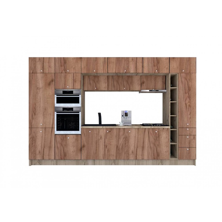 Set Bucatarie Genarom Zone PAL 380, 380 x 243 x 60 cm, K002 / Decor K004