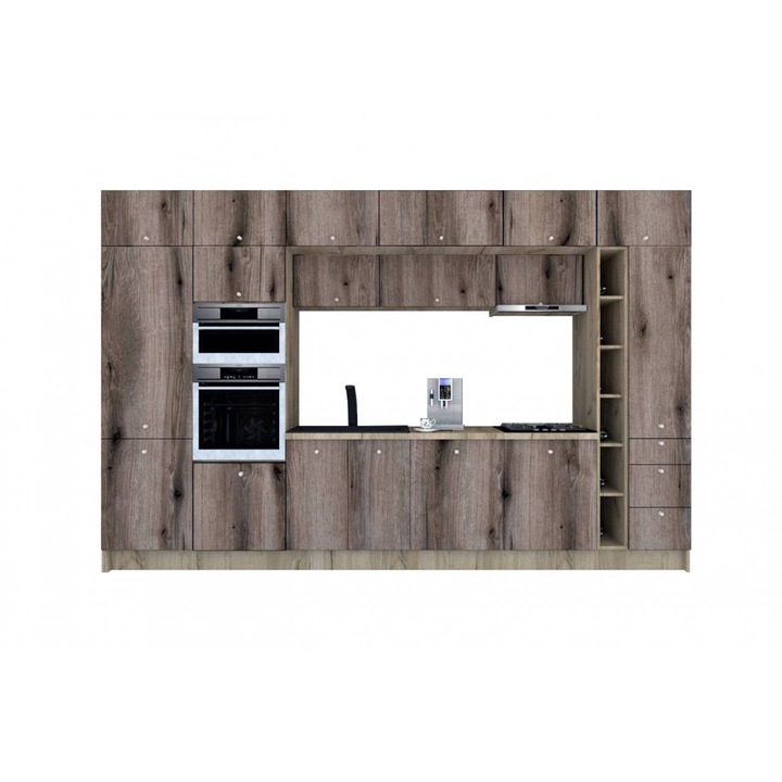 Set Bucatarie Genarom Zone PAL 380, 380 x 243 x 60 cm, K002 / Decor K366