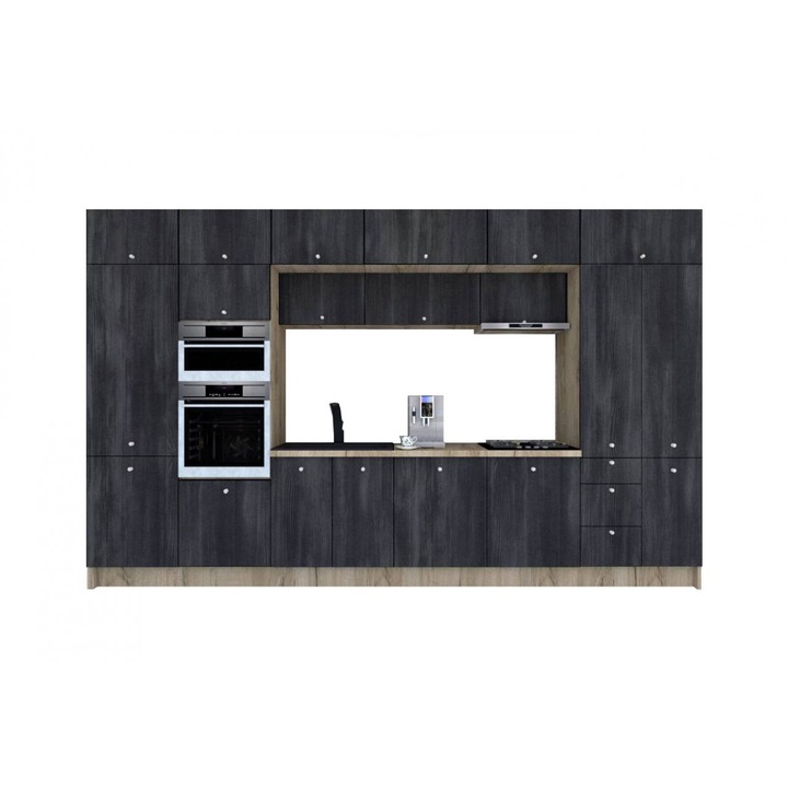 Set Bucatarie Genarom Zone PAL 400, 400 x 243 x 60 cm, K002 / Decor 8509