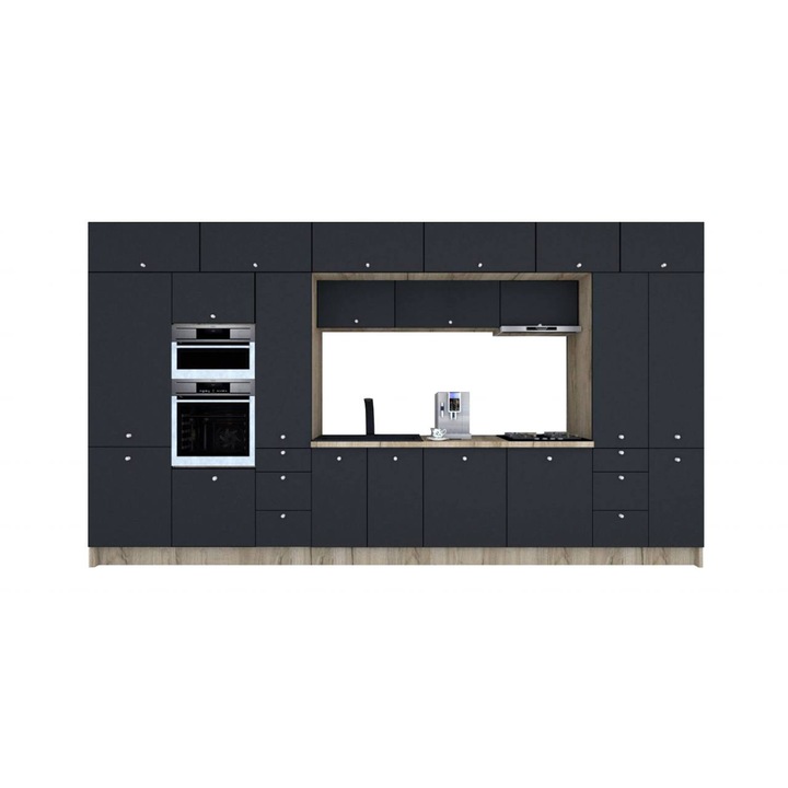 Set Bucatarie Genarom Zone PAL A 440, 440 x 243 x 60 cm, K002 / Decor 0164