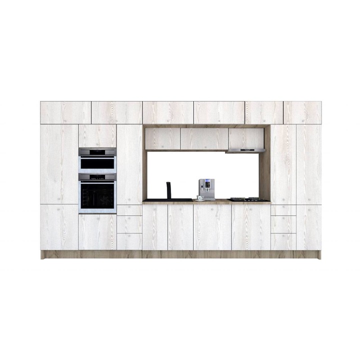 Set Bucatarie Genarom Zone PAL A 440, 440 x 243 x 60 cm, K002 / Decor K010
