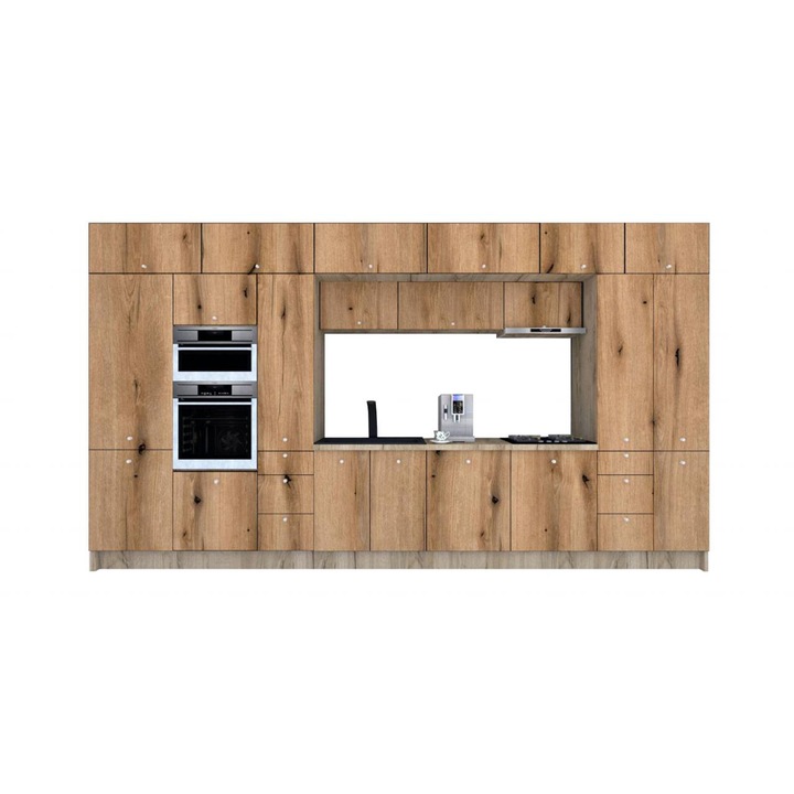 Set Bucatarie Genarom Zone PAL A 440, 440 x 243 x 60 cm, K002 / Decor K365