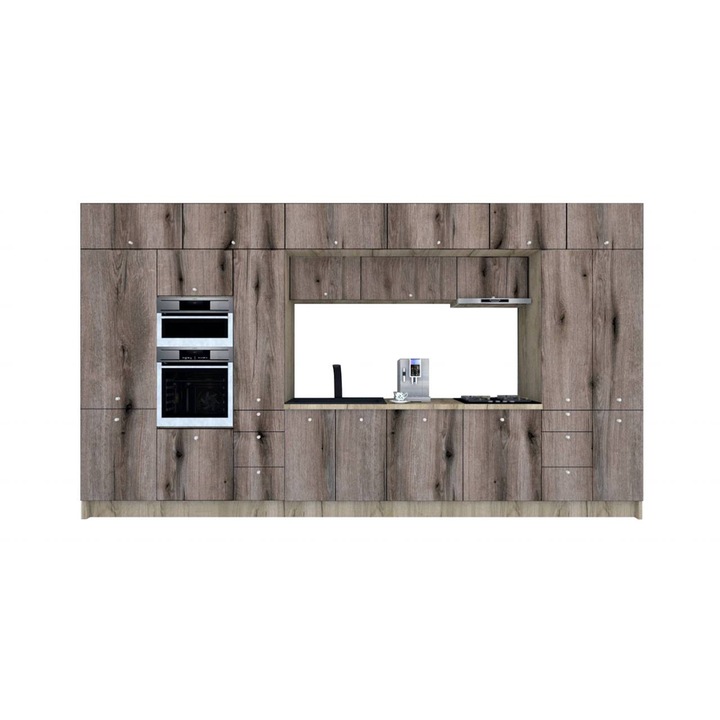 Set Bucatarie Genarom Zone PAL A 440, 440 x 243 x 60 cm, K002 / Decor K366