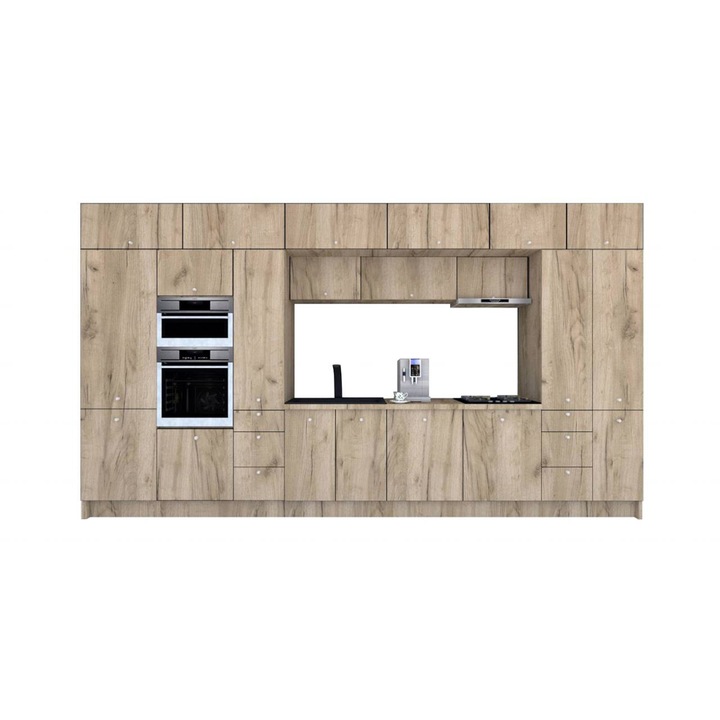 Set Bucatarie Genarom Zone PAL A 440, 440 x 243 x 60 cm, K002 / Decor K002