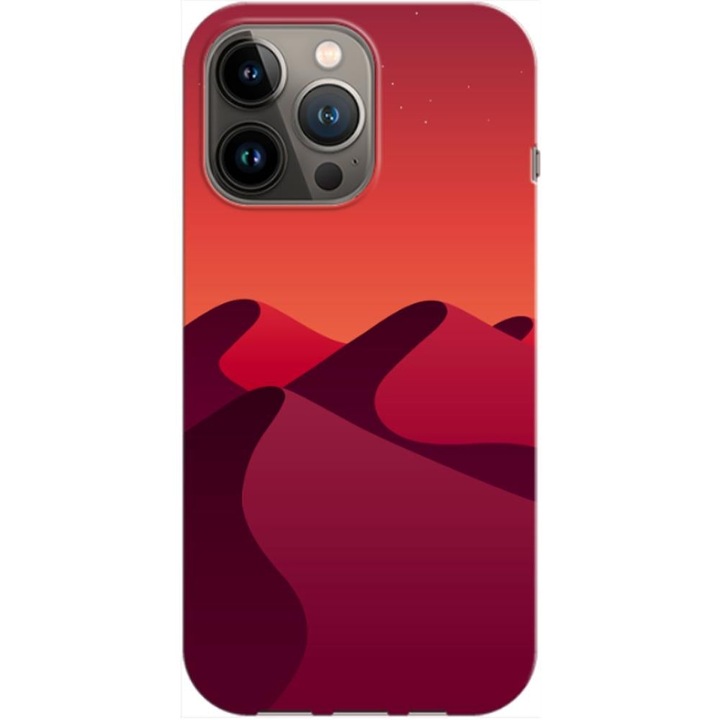 Husa compatibila cu Apple iPhone 13 Pro Max model Red Dunes, Silicon, TPU, Viceversa