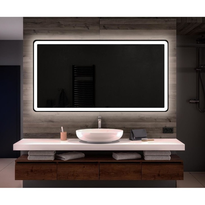 Oglinda baie cu iluminare LED Artforma, 190x100, LED059 - Orizontale